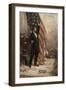 Abraham Lincoln with American Flag-null-Framed Giclee Print