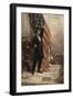 Abraham Lincoln with American Flag-null-Framed Giclee Print