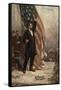 Abraham Lincoln with American Flag-null-Framed Stretched Canvas