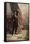 Abraham Lincoln with American Flag-null-Framed Stretched Canvas