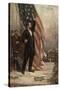 Abraham Lincoln with American Flag-null-Stretched Canvas