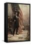 Abraham Lincoln with American Flag-null-Framed Stretched Canvas