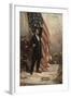 Abraham Lincoln with American Flag-null-Framed Giclee Print