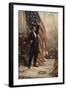 Abraham Lincoln with American Flag-null-Framed Giclee Print