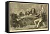 Abraham Lincoln with Cabinet at Washington-null-Framed Stretched Canvas