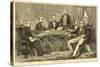 Abraham Lincoln with Cabinet at Washington-null-Stretched Canvas