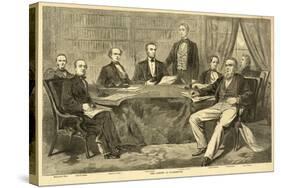 Abraham Lincoln with Cabinet at Washington-null-Stretched Canvas