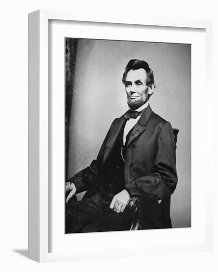 Abraham Lincoln-Mathew Brady-Framed Photographic Print