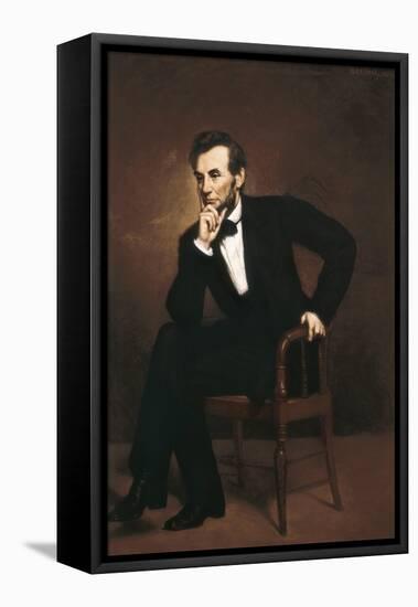 Abraham Lincoln-George Peter Alexander Healy-Framed Stretched Canvas