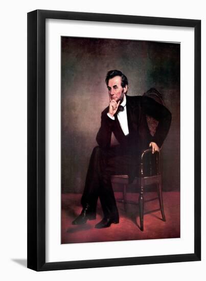 Abraham Lincoln-George Peter Alexander Healy-Framed Art Print