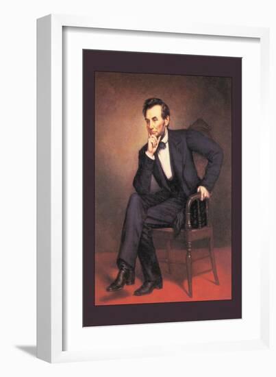 Abraham Lincoln-George Peter Alexander Healy-Framed Art Print