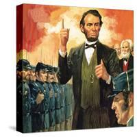 Abraham Lincoln-English School-Stretched Canvas