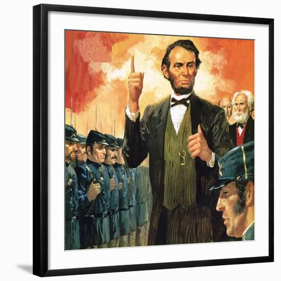 Abraham Lincoln-English School-Framed Giclee Print