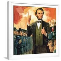 Abraham Lincoln-English School-Framed Giclee Print