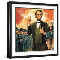 Abraham Lincoln-English School-Framed Giclee Print