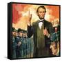 Abraham Lincoln-English School-Framed Stretched Canvas