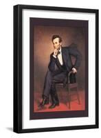 Abraham Lincoln-George Peter Alexander Healy-Framed Art Print