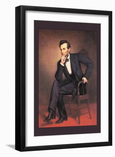 Abraham Lincoln-George Peter Alexander Healy-Framed Art Print