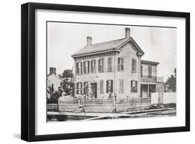 Abraham Lincolns' Family Home in Springfield, Illinois, America-null-Framed Giclee Print