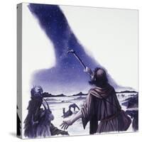 Abraham Looks Up at Starry Sky-null-Stretched Canvas