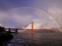 Golden Gate Rainbow-Abraham Lustgarten-Framed Stretched Canvas