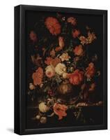 Abraham Mignon (Flowers in a vase)-null-Framed Poster