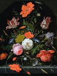 Panier de fleurs, fruits et insectes dans une niche-Abraham Mignon-Giclee Print