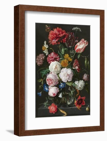 Abraham Mignon, Still Life with Flowers in a Glass Vase-Dutch Florals-Framed Art Print