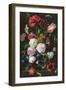 Abraham Mignon, Still Life with Flowers in a Glass Vase-Dutch Florals-Framed Art Print