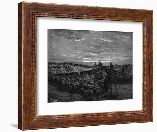 Abraham Migrates-Gustave Doré-Framed Art Print