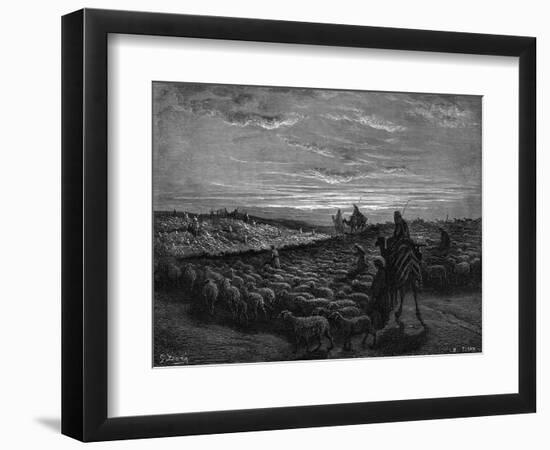 Abraham Migrates-Gustave Doré-Framed Art Print