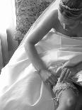 Bride Pulling Up Garter-Abraham Nowitz-Mounted Photographic Print