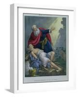 Abraham Offering up His Son Isaac, from a Bible Printed by Edward Gover, 1870s-Siegfried Detler Bendixen-Framed Giclee Print