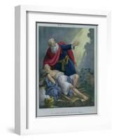 Abraham Offering up His Son Isaac, from a Bible Printed by Edward Gover, 1870s-Siegfried Detler Bendixen-Framed Giclee Print