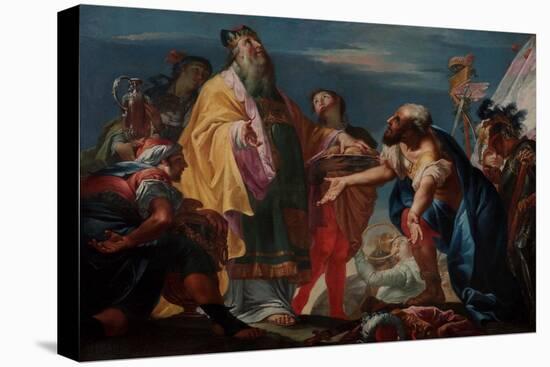 Abraham Offers Gifts to Melchizedek-Nicola Marcola-Stretched Canvas