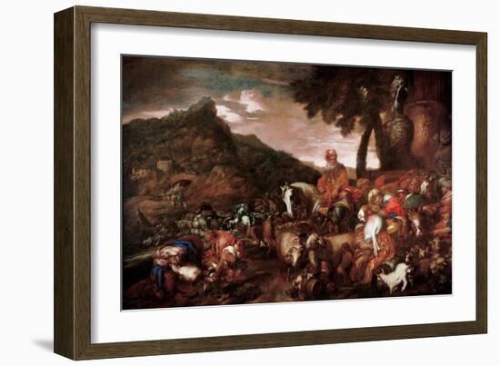 Abraham on the Road to Canaan, 1650-1660-Giovanni Benedetto Castiglione-Framed Giclee Print