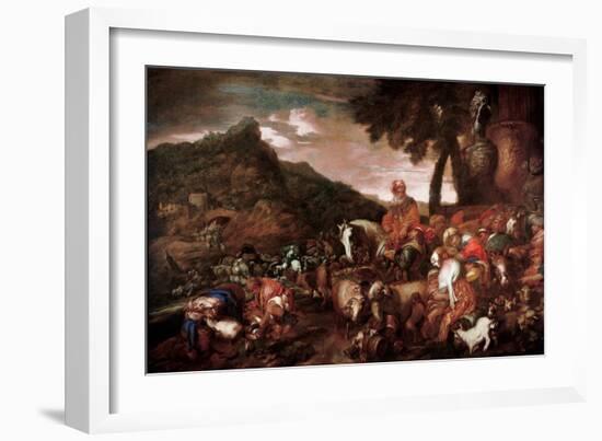 Abraham on the Road to Canaan, 1650-1660-Giovanni Benedetto Castiglione-Framed Giclee Print