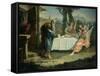 Abraham Receives Announcement of Birth of Isaac-Francesco Fontebasso-Framed Stretched Canvas