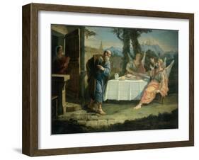 Abraham Receives Announcement of Birth of Isaac-Francesco Fontebasso-Framed Giclee Print