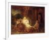 Abraham Receives the Three Angels-Rembrandt van Rijn-Framed Giclee Print