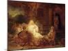 Abraham Receives the Three Angels-Rembrandt van Rijn-Mounted Giclee Print