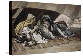 Abraham's Counsel to Sarah-James Tissot-Stretched Canvas