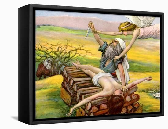 Abraham 's sacrifice of Isaac - - Bible-James Jacques Joseph Tissot-Framed Stretched Canvas