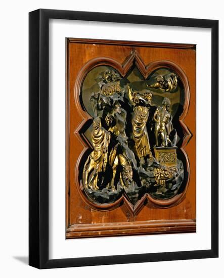 Abraham's Sacrifice of Isaac, Bronze Relief, 1401-Lorenzo Ghiberti-Framed Giclee Print