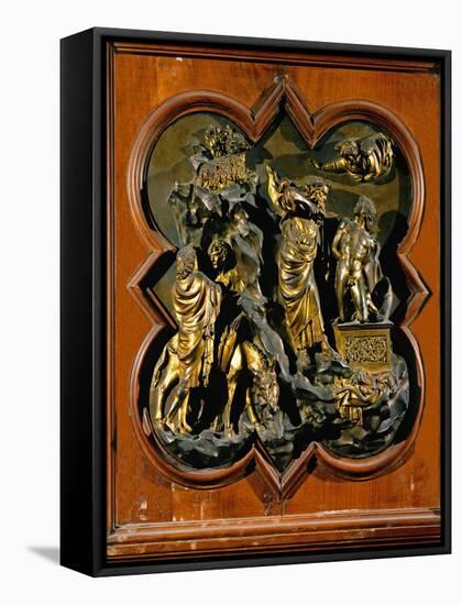 Abraham's Sacrifice of Isaac, Bronze Relief, 1401-Lorenzo Ghiberti-Framed Stretched Canvas