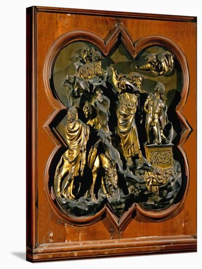 Abraham's Sacrifice of Isaac, Bronze Relief, 1401-Lorenzo Ghiberti-Stretched Canvas