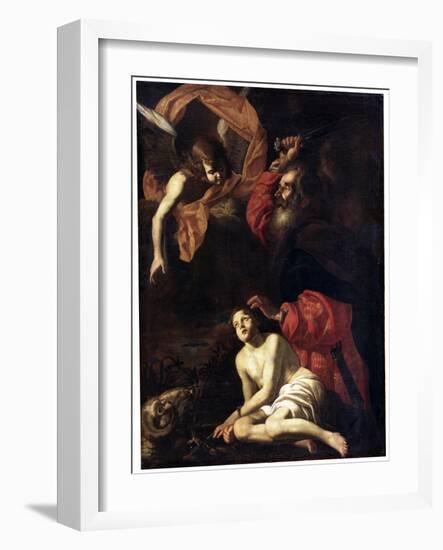 Abraham's Sacrifice of Isaac, C1615-C1620-Giovanni Battista Caracciolo-Framed Giclee Print
