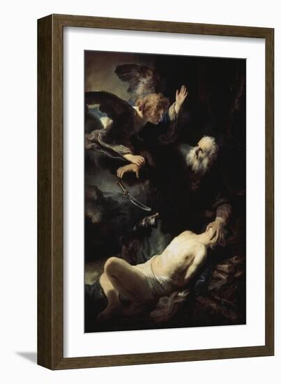 Abraham's Sacrifice-Rembrandt van Rijn-Framed Giclee Print