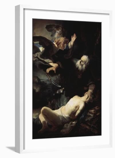 Abraham's Sacrifice-Rembrandt van Rijn-Framed Giclee Print