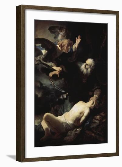 Abraham's Sacrifice-Rembrandt van Rijn-Framed Giclee Print